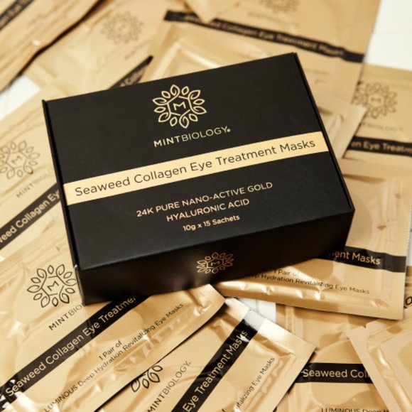 🆕 Mint biology 24k pure Nano-active gold Eye Treatment masks 15 pack - Picture 3 of 7